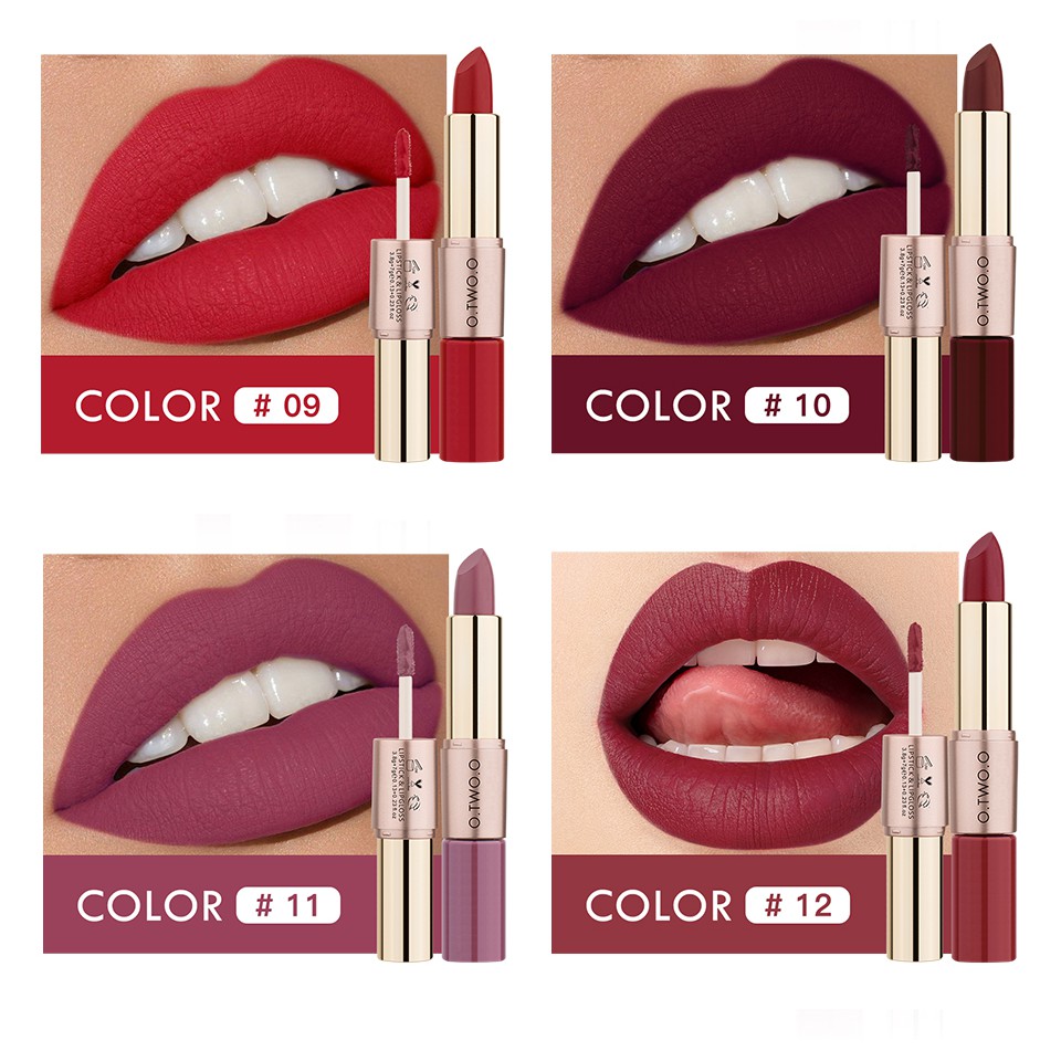 Son Môi O.TWO.O 2 Trong 1 Chất Lì Chống Nước Có 12 Màu Tuỳ Chọn Khác Nhau 30g | BigBuy360 - bigbuy360.vn