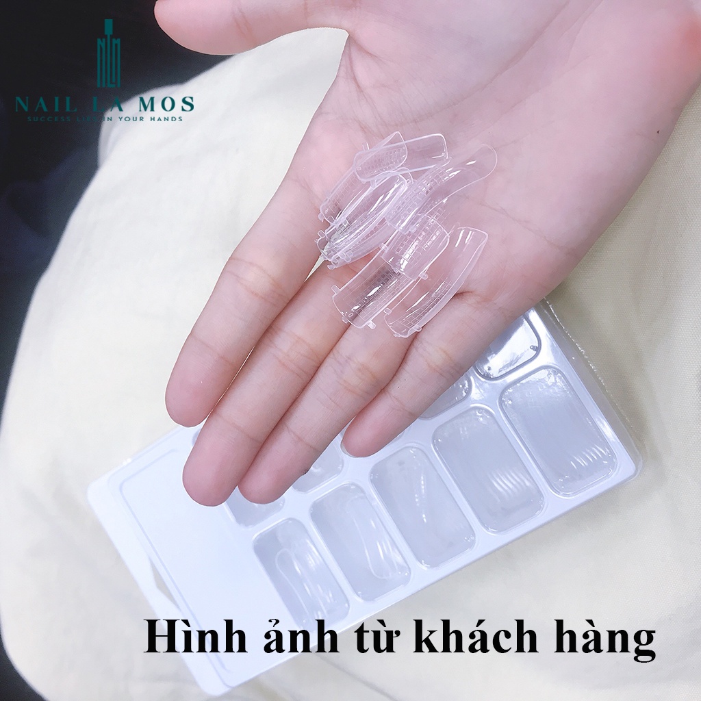 Móng úp gel gôm định hình phom móng - Hộp 100 móng phom chuẩn loại chia vạch có tai dễ sử dụng