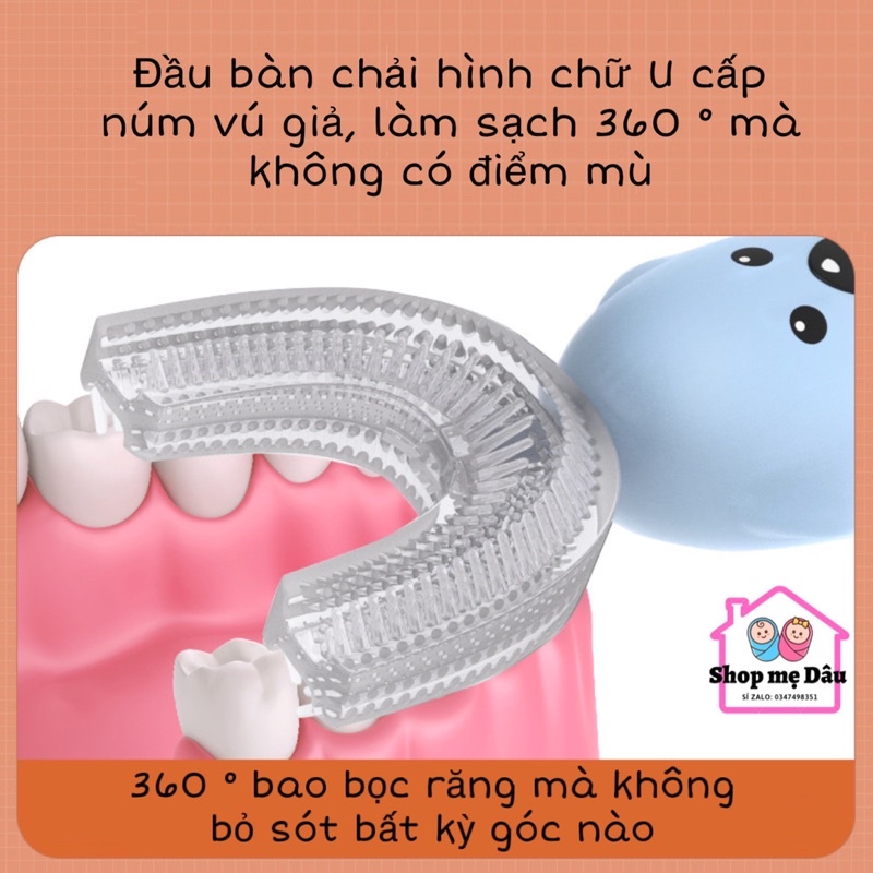 Bàn chải đánh răng điện chữ U cho bé