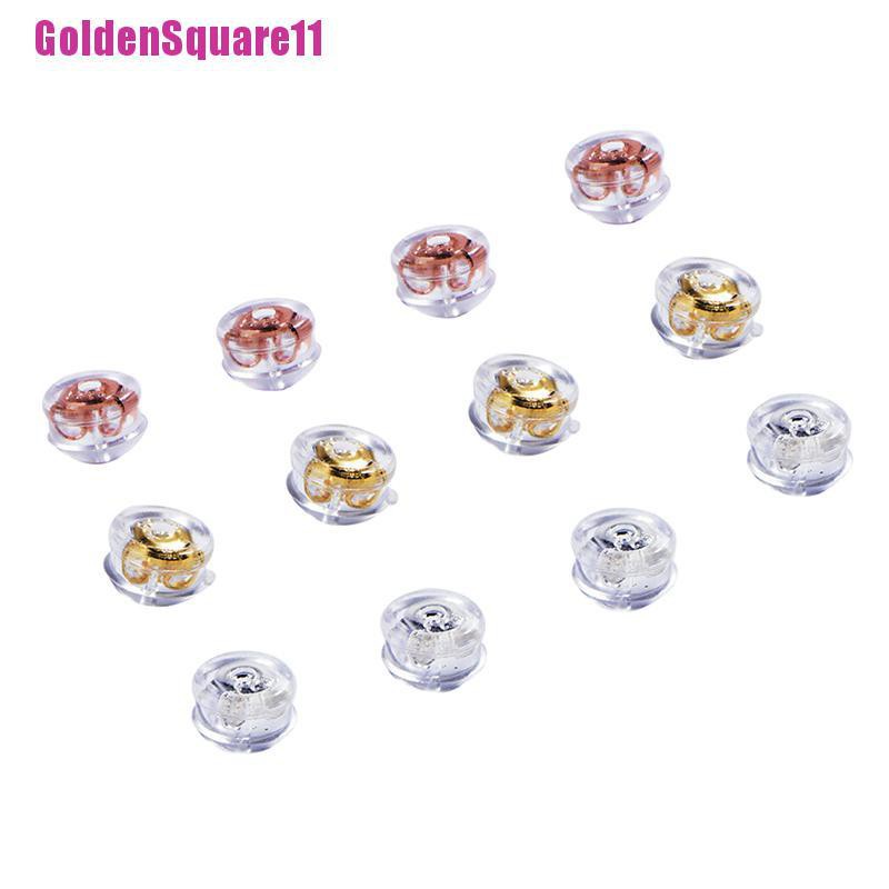 Bộ 10 Nút Bịt Bông Tai Bằng Nhựa Mềm Trong Suốt Tiện Dụng