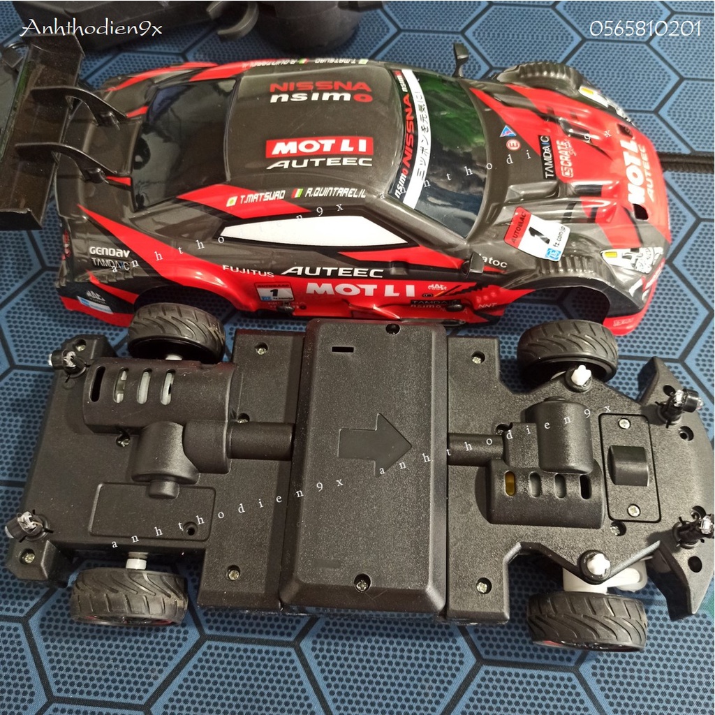 Xe Điều Khiển Từ Xa RC, 2.4GHz, 1:16 Chuyên Drift, Dẫn Động 4 Bánh, 2 Cầu Tốc Độ Cao, Pin Sạc