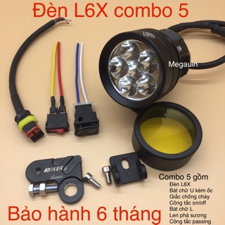ĐÈN TRỢ SÁNG L6X CREE ĐỦ PHỤ KIỆN (BẢO HÀNH 6 THÁNG)