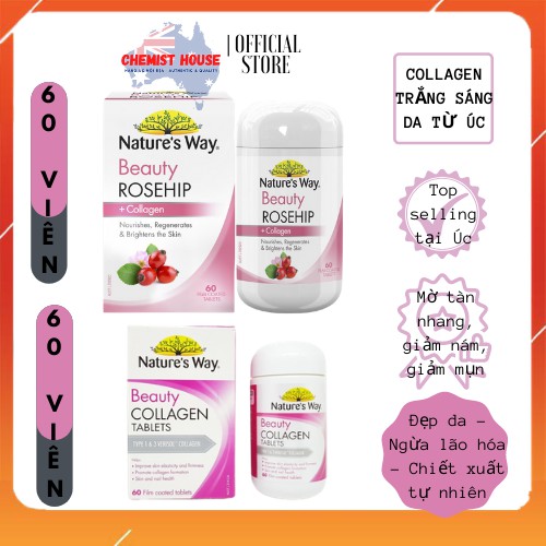 [Hàng Chuẩn Úc] Collagen DẠNG viên Úc Nature's way trắng da DATE 2022 | BigBuy360 - bigbuy360.vn