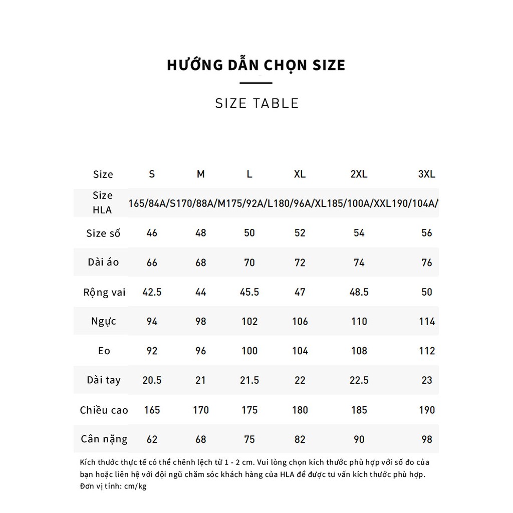 Áo Thun Nam Ngắn Tay HLA Simple Pure Color Short Sleeve T-shirt