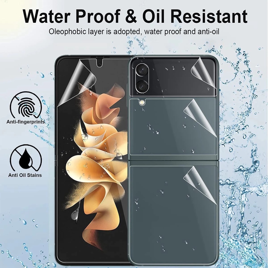 1 Bộ Phim Dán Hydrogel Bằng TPU Mềm Trong Suốt Chống Trầy Cho Samsung Galaxy Z Flip 4