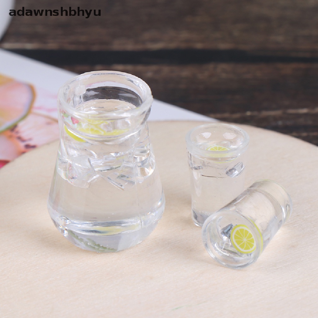 [adawnshbhyu] 3pc/set Dollhouse Miniature food lemon Juice Jug cup for Dollhouse Furniture [adawnshbhyu]