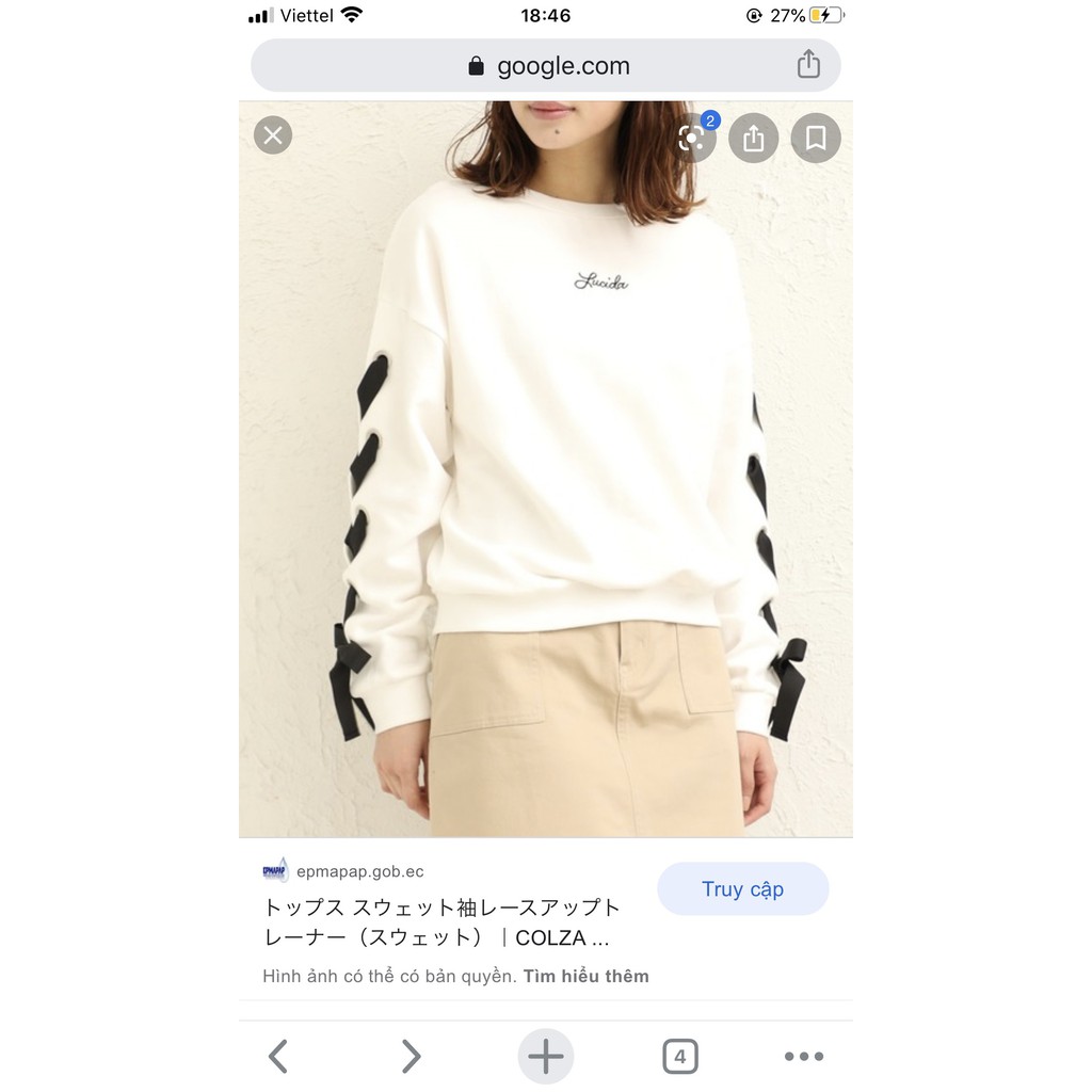 ÁO NỈ NỮ ❤️FREESHIP❤️ Áo nỉ nữ tay buộc nơ, hàng xuất Nhật xịn hãng COLZA | BigBuy360 - bigbuy360.vn