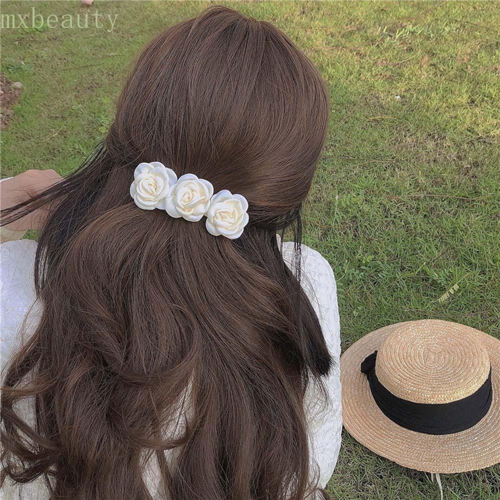 Mxbeauty Kẹp Tóc Hình Hoa Trà Đơn Giản Ngọt Ngào Phong Cách Hàn Quốc Cho Nữ