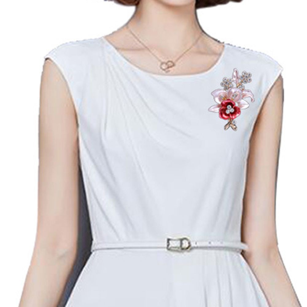Trâm cài áo hình bông hoa đính đá sang trọng cho nữ