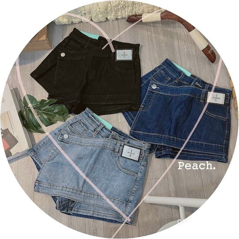Chân váy jean kaki đắp vạc chéo , Chân váy kaki đắp chéo sang chảnh🌱🌱🌱p/u