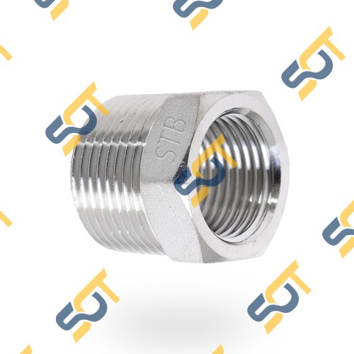 Cả rá inox sần - ren ngoài 3/8 (17), ren trong 1/4 (13) - (Inox pipe fitting reducer bush male to female)