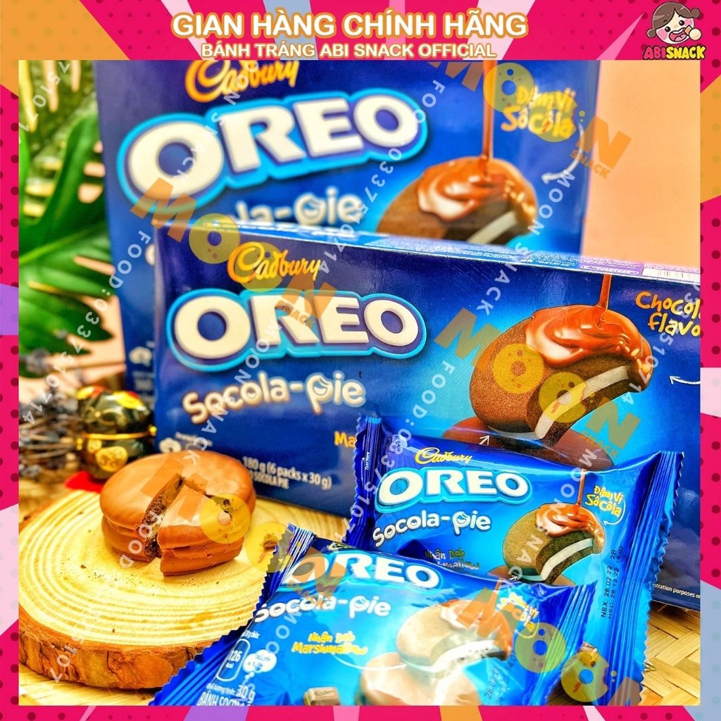 [Hot] Bánh Oreo Chocopie Socola-pie Nhân Dẻo Marshmallow hộp 6 bánh/12 bánh 180g/360g Phiên Bản Đặc Biệt