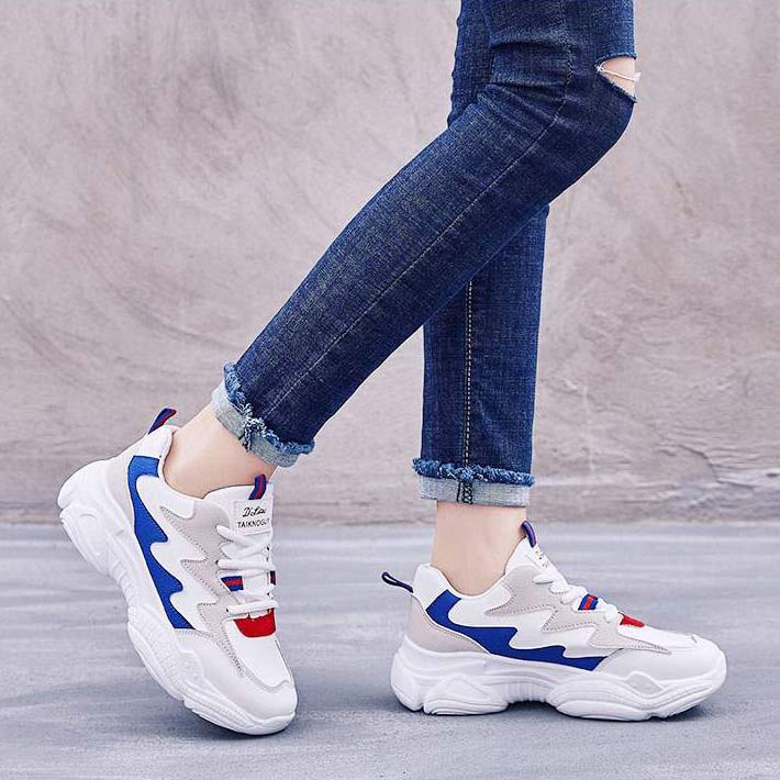 [SIÊU SALE] Giày sneaker nữ cao cấp SF-05 (xanh đỏ)