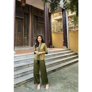 ĐỒ LAM ĐI CHÙA  Mẫu Bà Lai Phối Gấm Cao Cấp