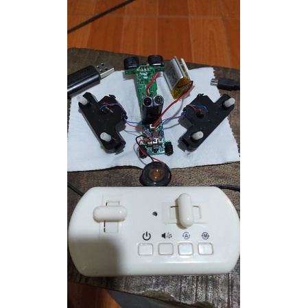 TX RX mini hai kênh, sóng 2.4ghz, có điều tốc, nhiều chế độ điều khiển, tặng kèm hai động cơ giảm tố