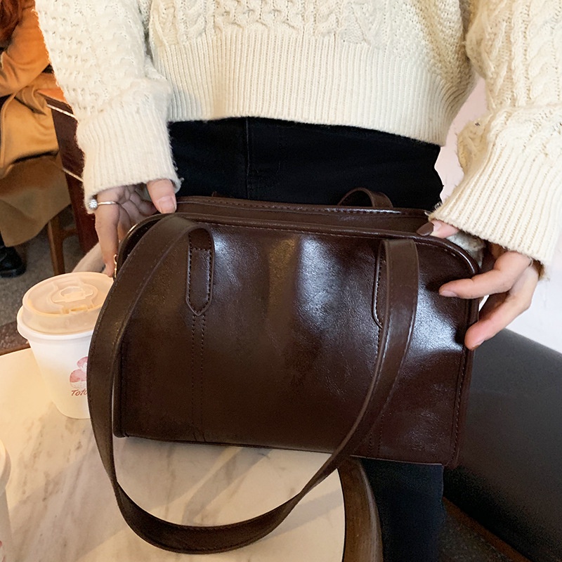 Túi Xách Da Bóng Phong Cách Retro Thời Trang Cho Nữ