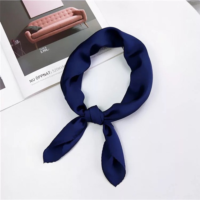 Khăn lụa trơn mini size 55x55cm - Khăn vuông trơn đơn giản