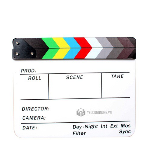 CLAPBOARD PHỤ KIỆN QUAY PHIM 30X24CM MÀU TRẮNG KÈM BÚT CB-3024