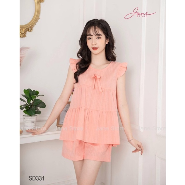 BÁN SỈ BỘ ĐŨI BÈO VAI 3 TẦNG BA MÀU HỒNG XANH CAM CHO NỮ | BigBuy360 - bigbuy360.vn