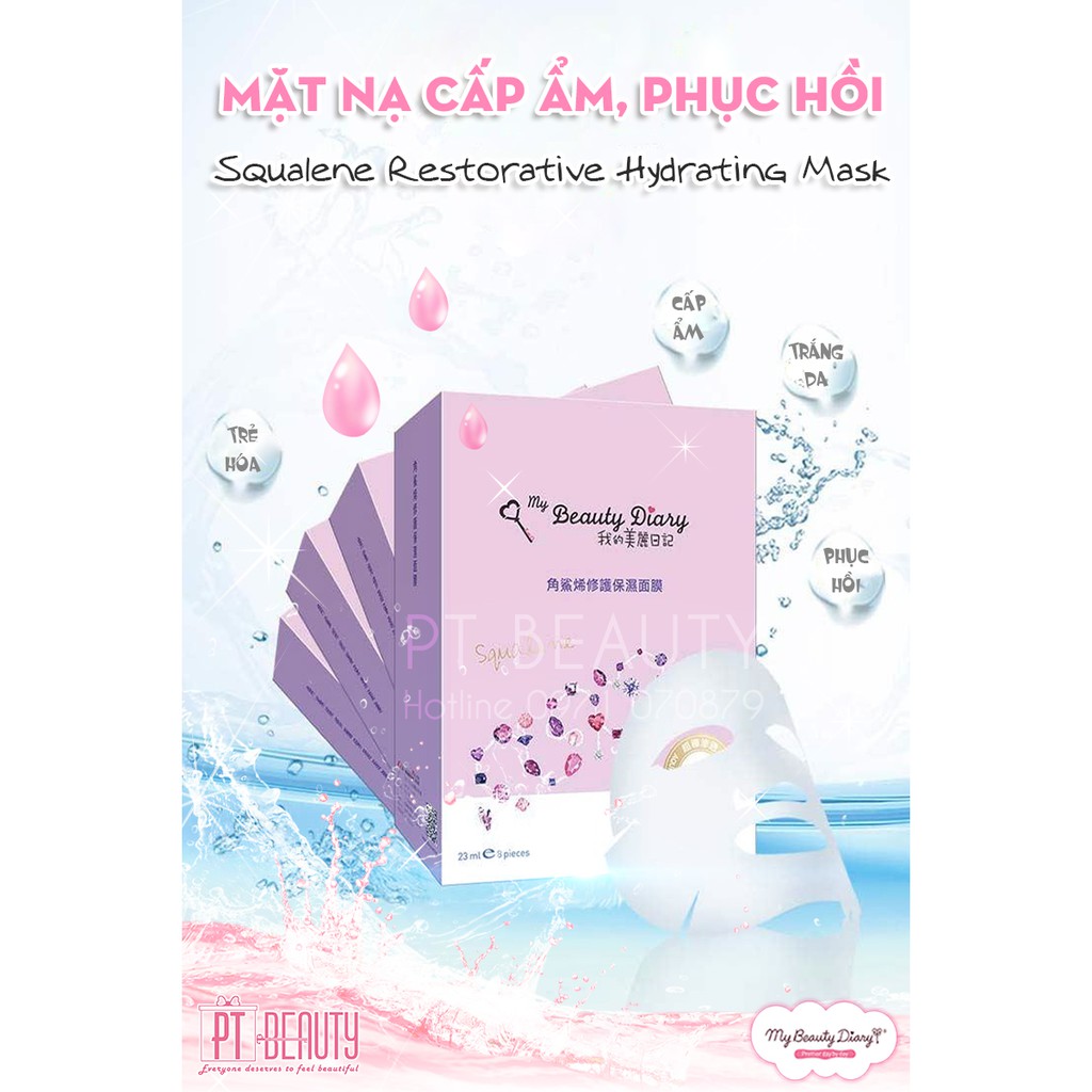 Miếng lẻ Mặt nạ My Beauty Diray Squalene ngăn ngừa lão hóa da