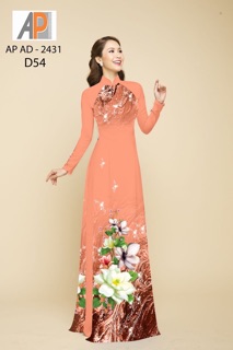Vải áo dài hoa sen