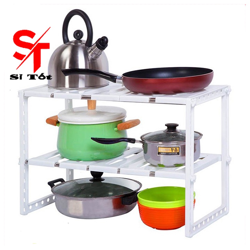 Kệ Gầm Bếp Để Đồ Đa Năng 2 Tầng Chất Liệu Nhựa PU Cao Cấp Tiết Kiệm Diện Tích