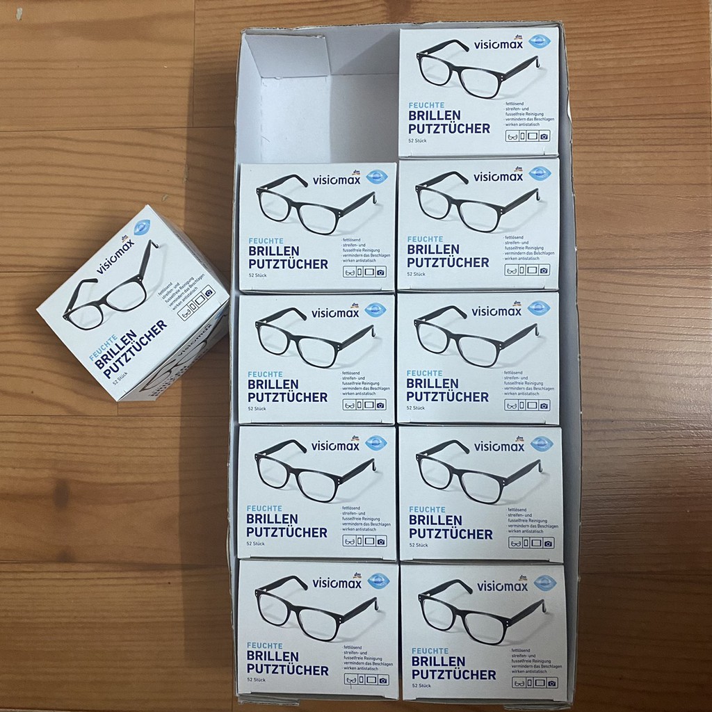 Combo 9 hộp lau kính Visiomax hộp 52 tờ x 9