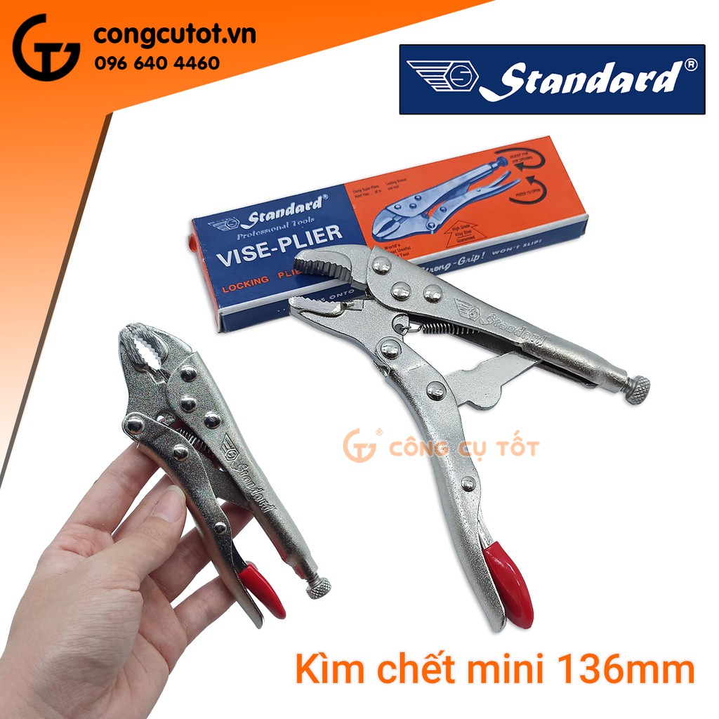 Kìm chết mini 136mm Standard thép hợp kim mạ Crom bền bỉ