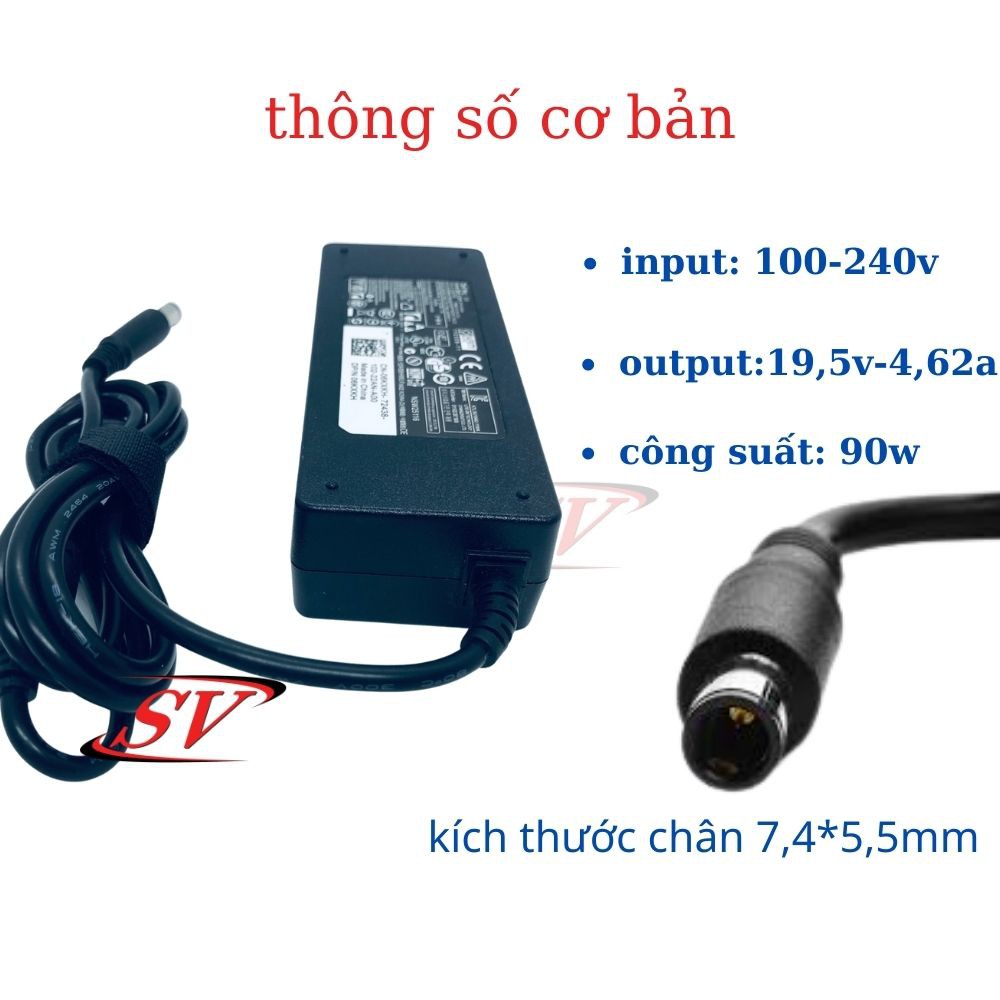 Sạc máy tính dell 4,62A chân kim to savinhitech, sạc laptop dell zin cao cấp bảo hành 12 tháng | BigBuy360 - bigbuy360.vn