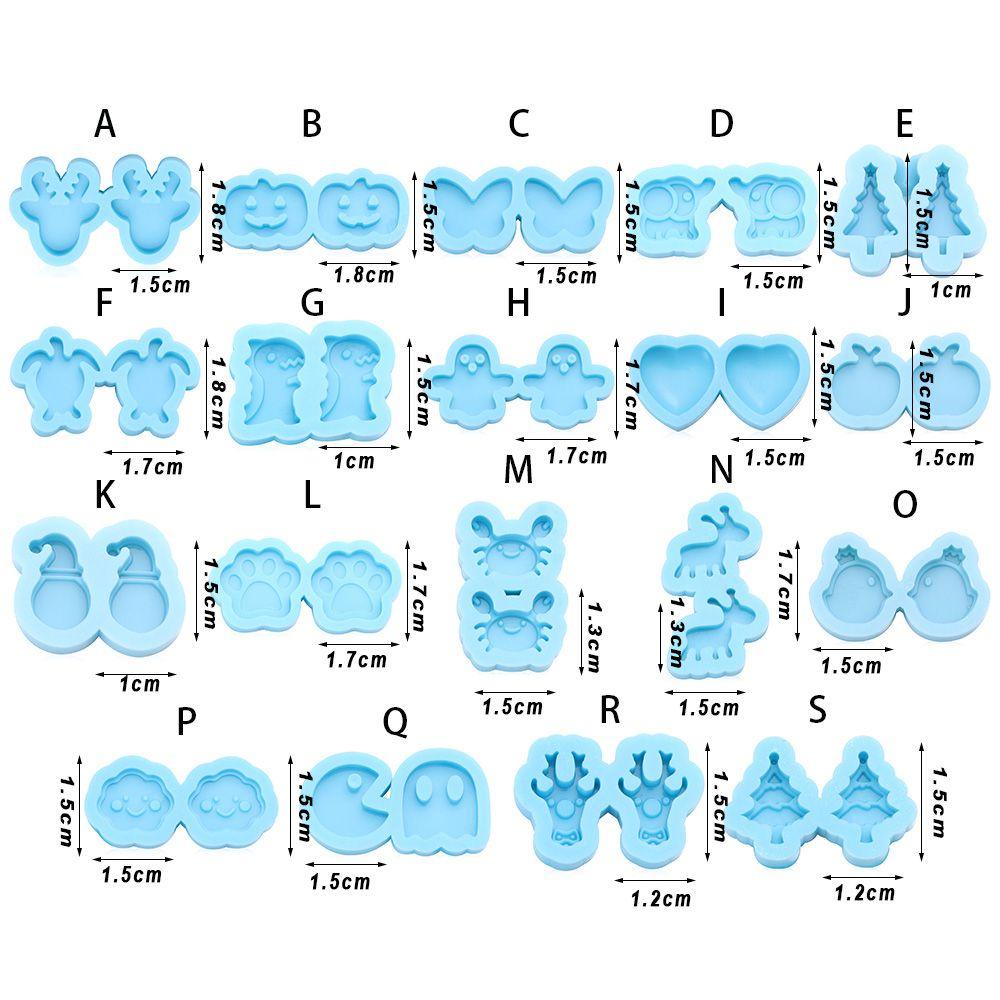 Khuôn Silicone Làm Bông Tai Resin Hình Nai Sừng Tấm