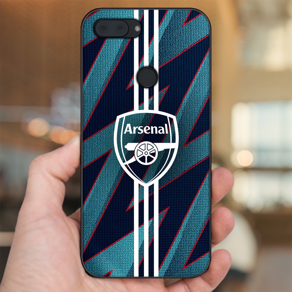Ốp lưng Xiaomi Mi 8 Lite viền đen in hình Arsenal FC