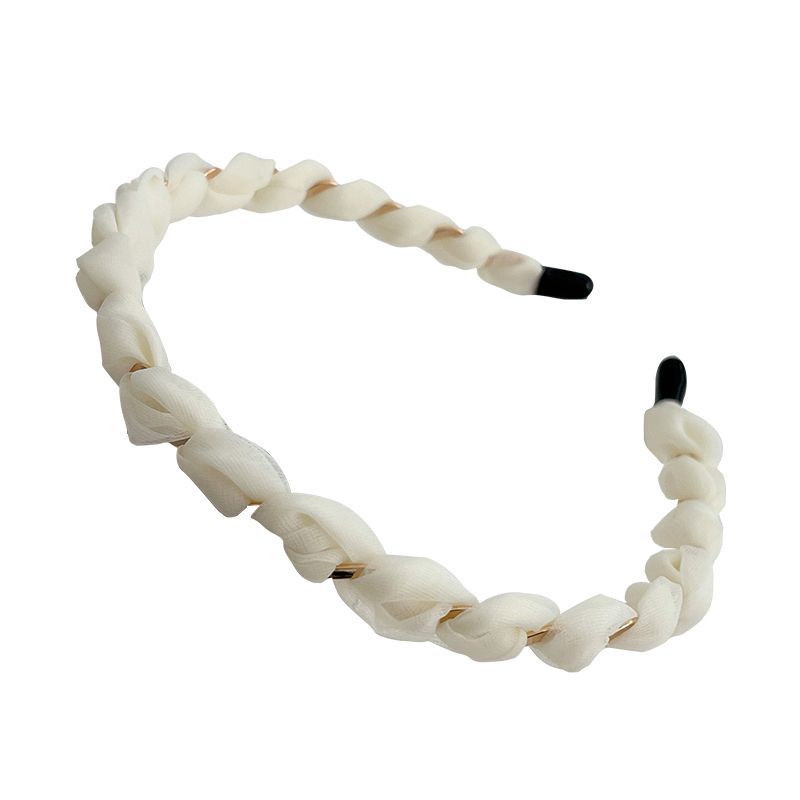 Băng Đô Cài Tóc Vải Lưới Mỏng Màu Sắc Ngọt Ngào Phong Cách Hàn Quốc