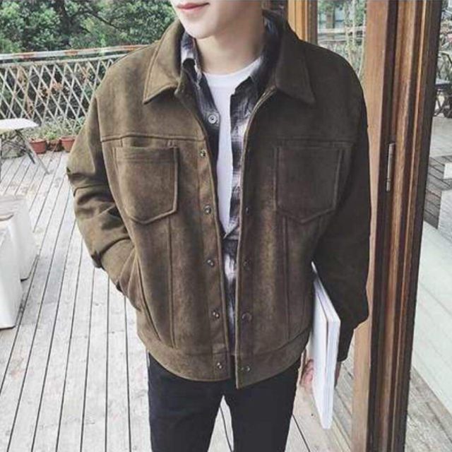 😈Được Kiểm Hàng Trước💖     Áo jacket da lộn 😈HÀNG SIÊU CẤP😈