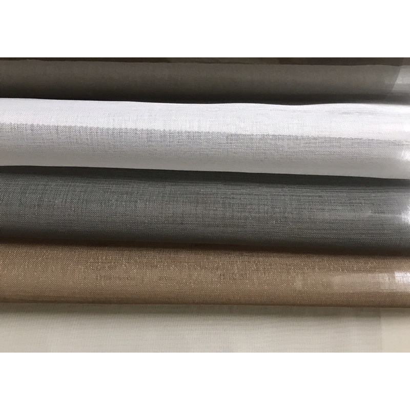 Vải rèm voan trắng, ghi, nâu…xô trơn