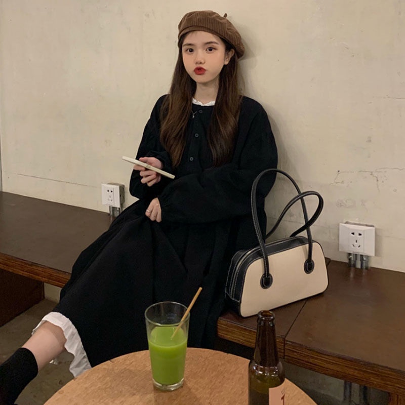 Đầm Dài Tay Thiết Kế Mỏng Dáng Rộng Thiết Kế Mới Xinh Xắn Thời Trang Dành Cho Nữ