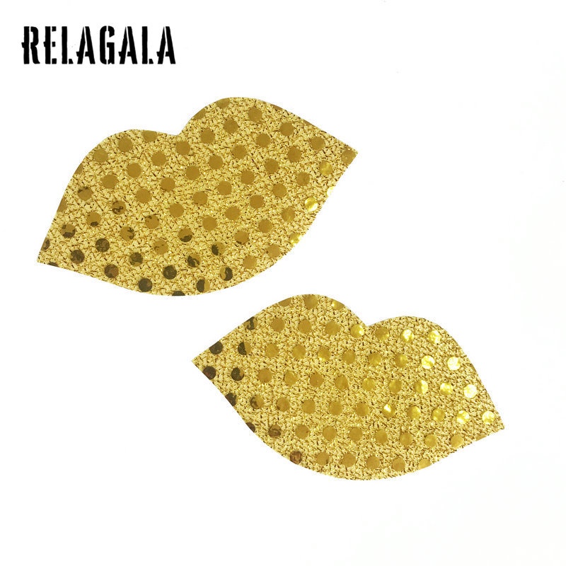 Cặp miếng dán ngực RELAGALA thoáng khí đính kim sa lấp lánh