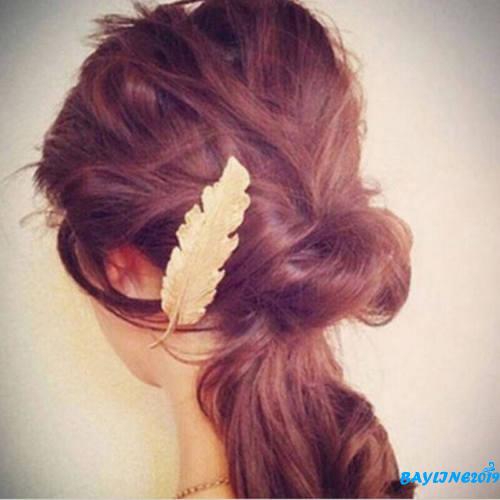 Kẹp tóc hình lông vũ thời trang nữ duyên dáng