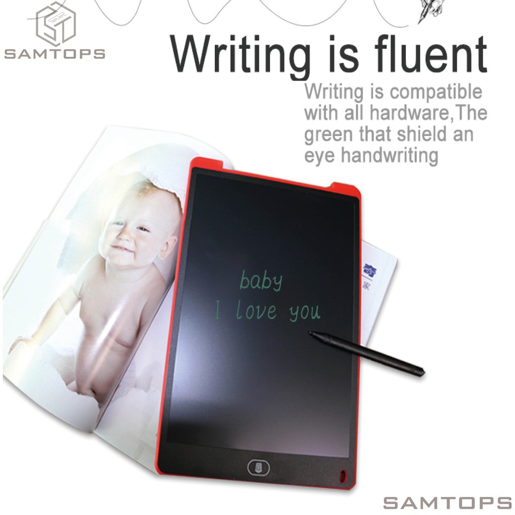 Bảng Viết Điện Tử Màn Hình Lcd 12 Inch Cho Bé