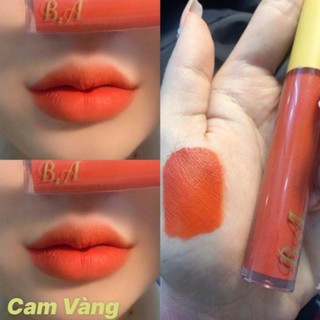 Son kem lì nắp vàng cao cấp b.a màu cam vàng