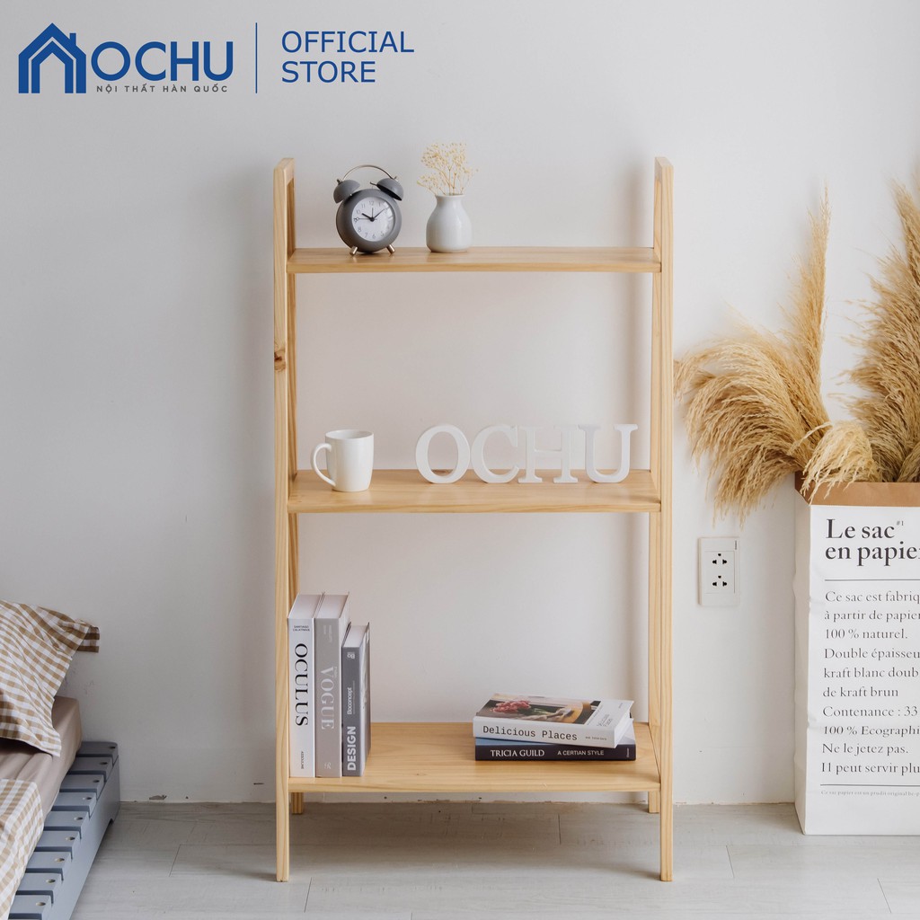 Kệ Sách 3 Tầng Khung Gỗ OCHU - A Book 3F - Natural | BigBuy360 - bigbuy360.vn