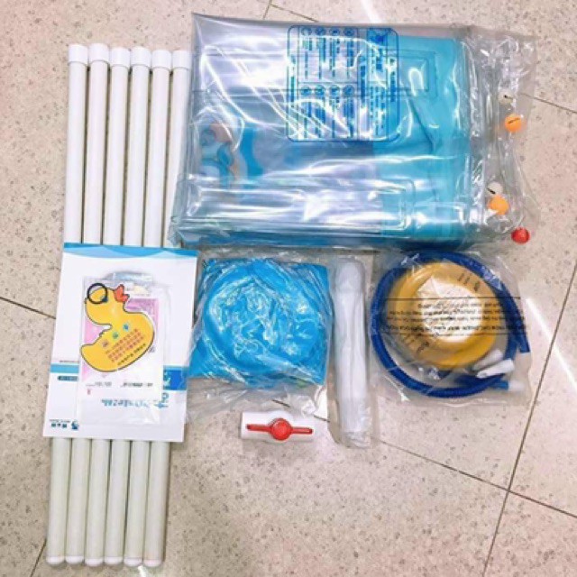 BỂ BƠI THÀNH CAO DOLPHIN CHO BÉ  size 80x80cm + Kèm phao cổ