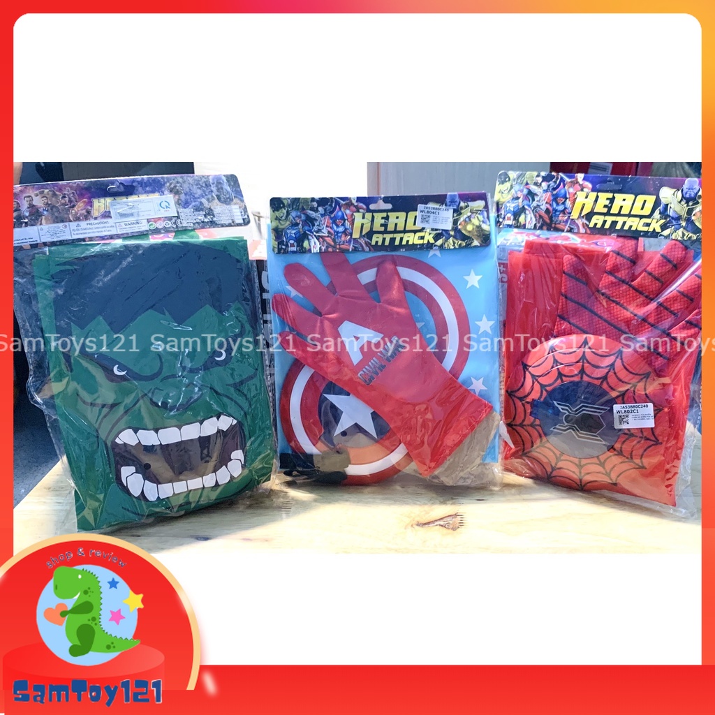 Set bộ áo choàng khiên phòng thủ của Người Nhện, Đội Trưởng Mỹ, Hulk Biệt Đội Siêu Anh Hùng Avengers Marvel