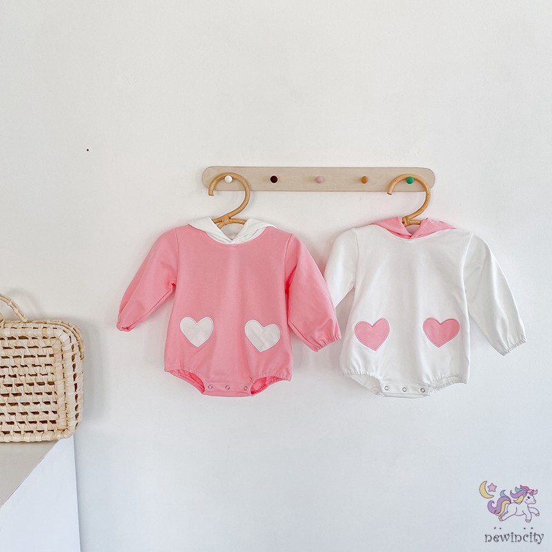 Áo liền quần cotton mũ trùm thời trang thu đông phong cách Hàn Quốc cho bé