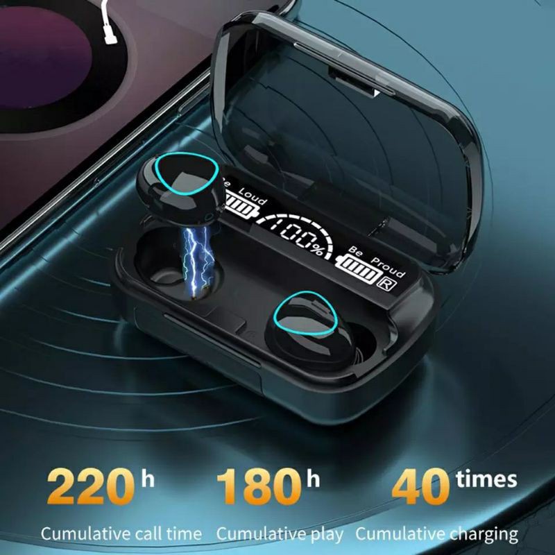 Tai nghe bluetooth không dây M10 Pin tự động chống nước và ồn