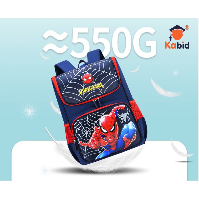 Cặp học sinh cấp 1- Balo người nhện Spider Man-Balo nam siêu nhẹ chống gù lưng+Tặng món quà set dụng cụ học tập (MSP603)