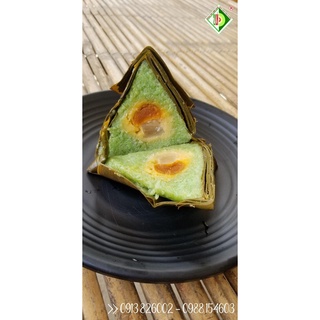Bánh Ú Ngót nhân mặn [Bánh tét Trà Cuôn Hai Lý tại Trà Vinh]