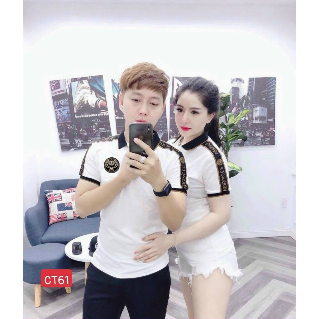 Áo thun cặp cổ bẻ nam nữ cao cấp giá rẻ MAROCA CT61