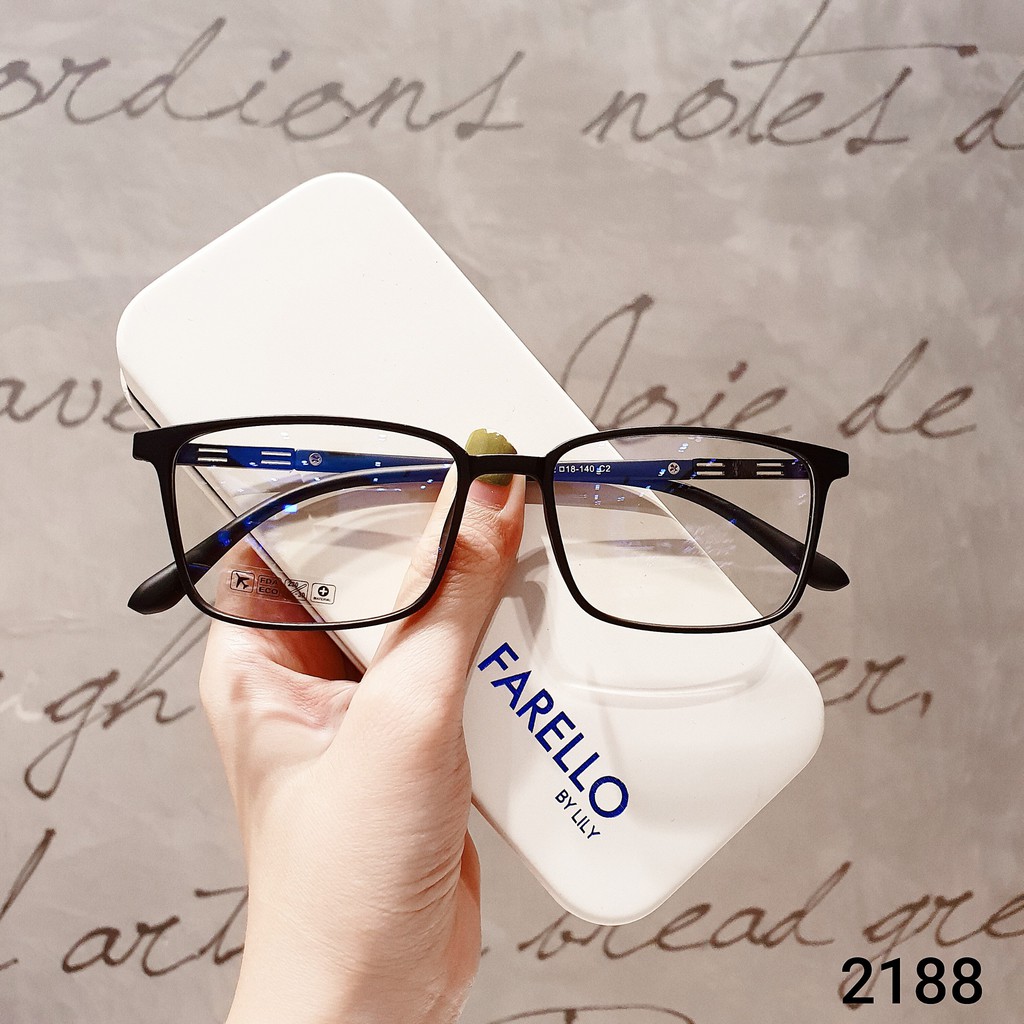 Gọng kính cận nam nữ Lilyeyewear nhựa dẻo, mắt vuông, nhiều màu Y2188 | BigBuy360 - bigbuy360.vn
