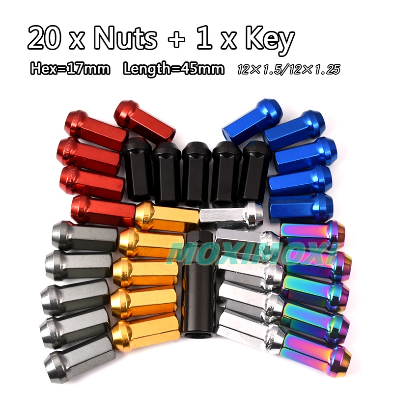 Set 20 Ốc Lục Giác 45mm 17Mm Cho Bánh Xe Ô Tô