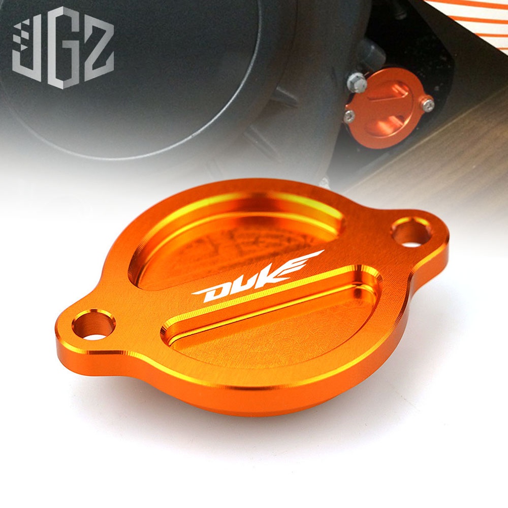 Nắp Lọc Dầu Động Cơ CNC Màu Cam Cho KTM DUKE 125 200 250 390 2013- 2023 V1 V2